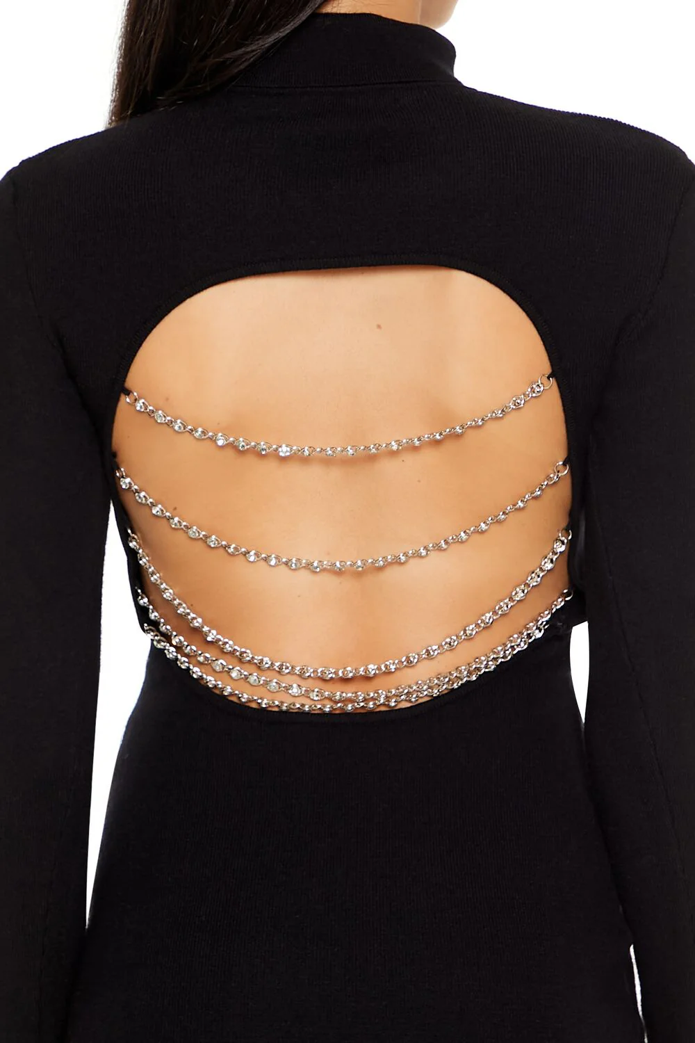 Faux Gem Midi Sweater Dress - Image 5
