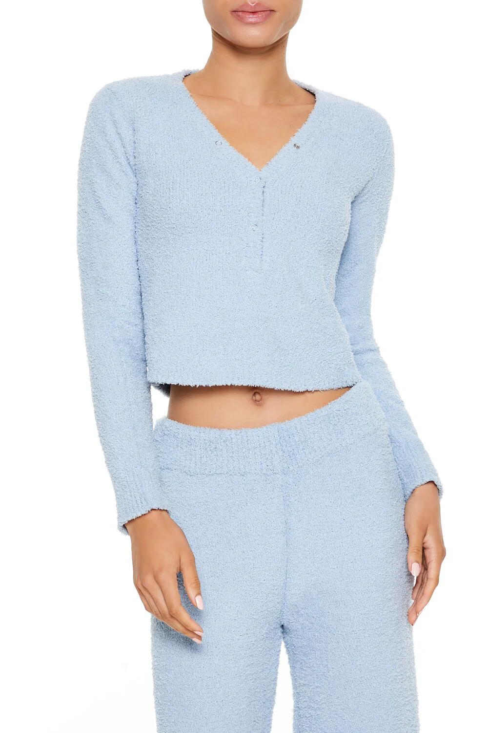 Plush Cropped Pajama Top