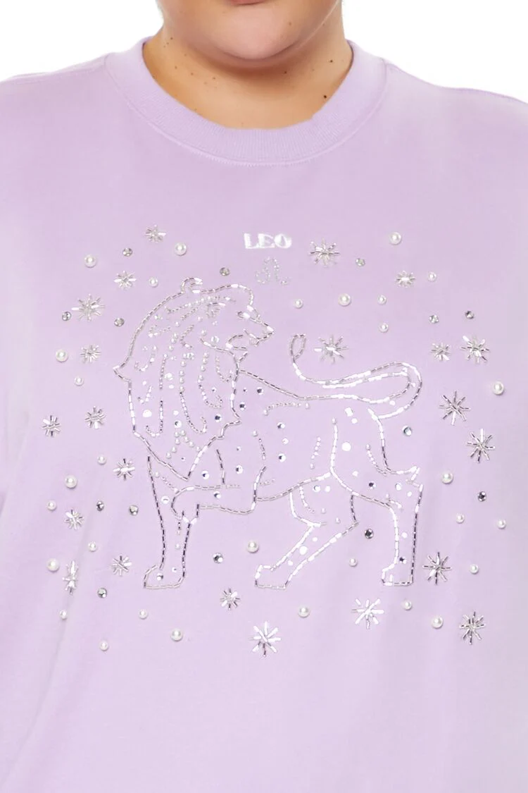 Plus Size Beaded Leo Pullover - Image 3