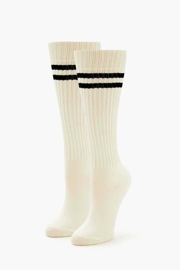 Varsity-Striped Ribbed Socks