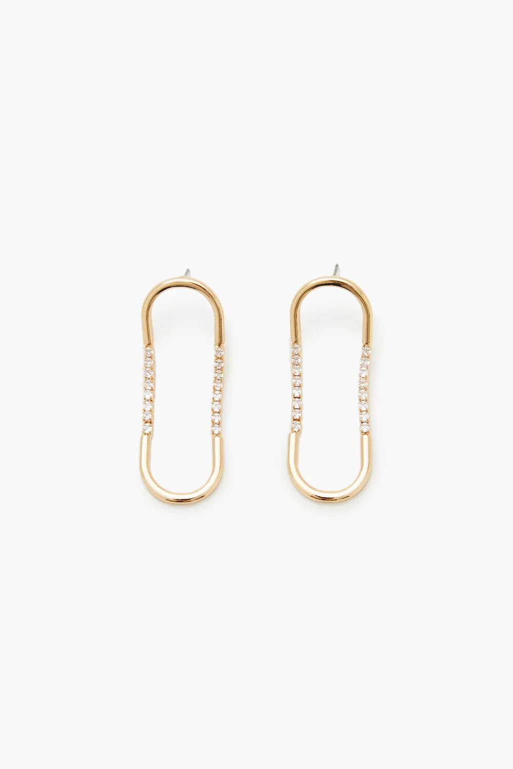 Geo Rhinestone Drop Earrings