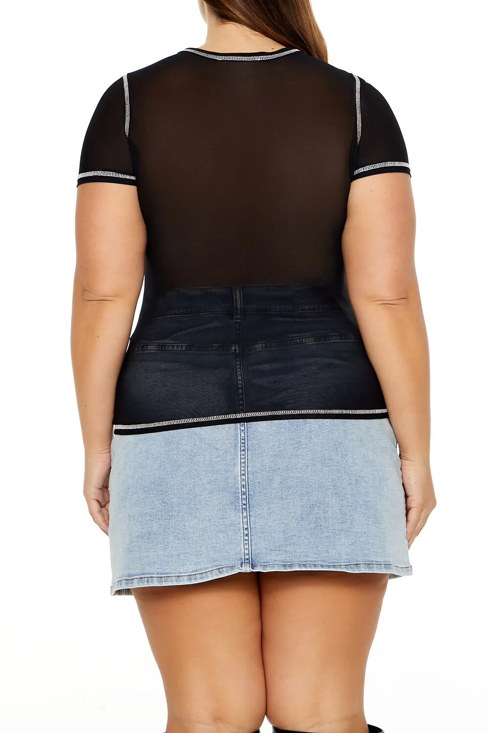 Plus Size Bustier Graphic Baby Tee - Image 5