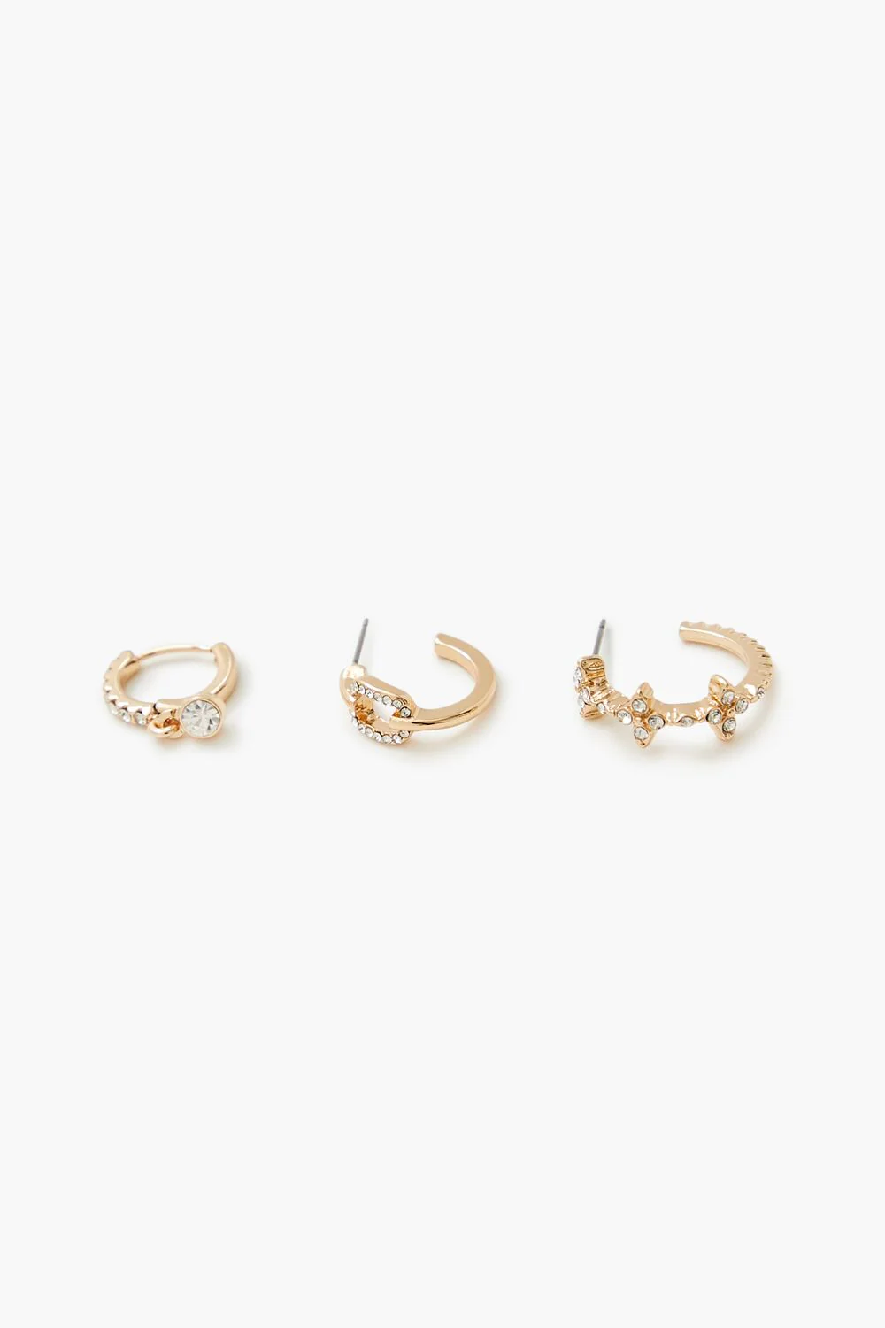 Rhinestone Hoop Earring Set - Image 3