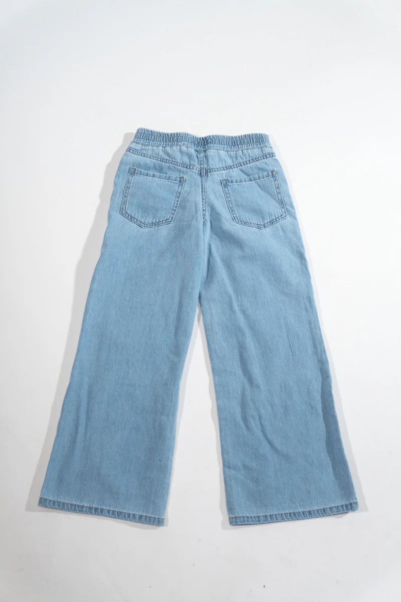 Kids Wide-Leg Utility Denim Pants - Image 2