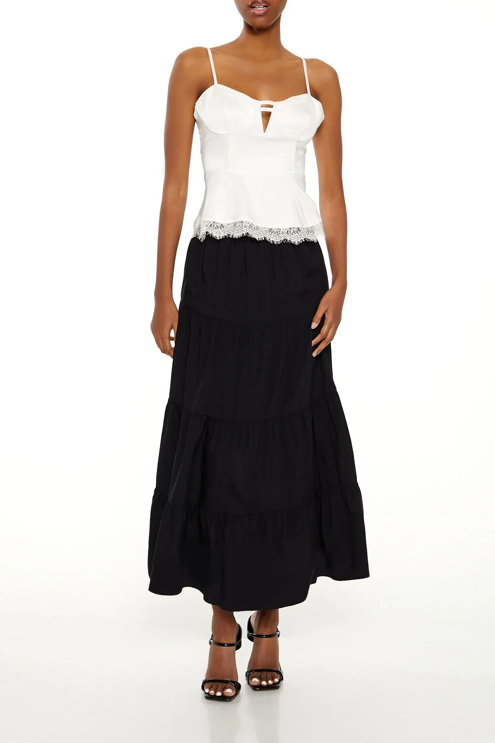 Satin Sweetheart Flounce Cami - Image 7