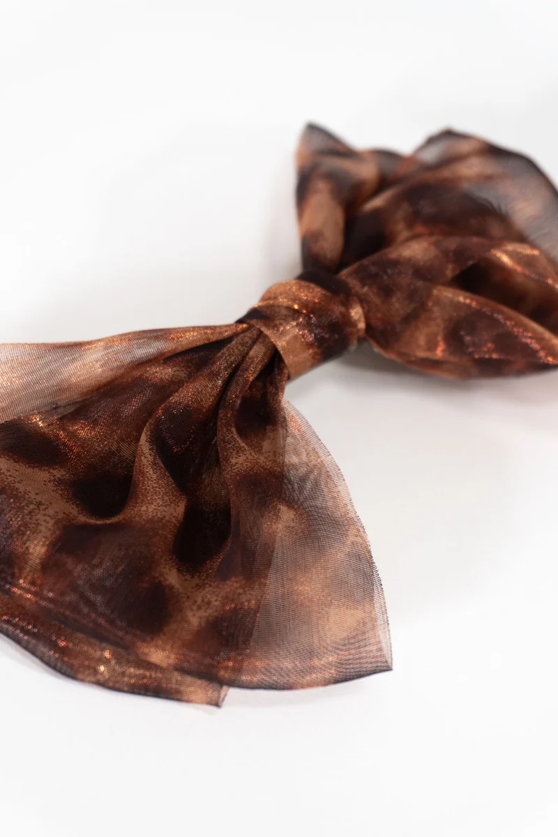 Printed Bow Hair Clip - Image 3