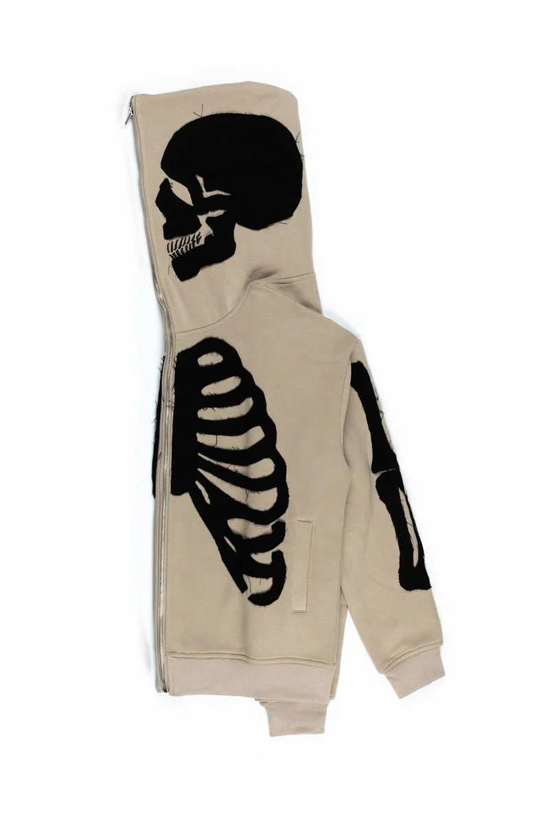 Skeleton Graphic Zip-Up Hoodie - Image 2