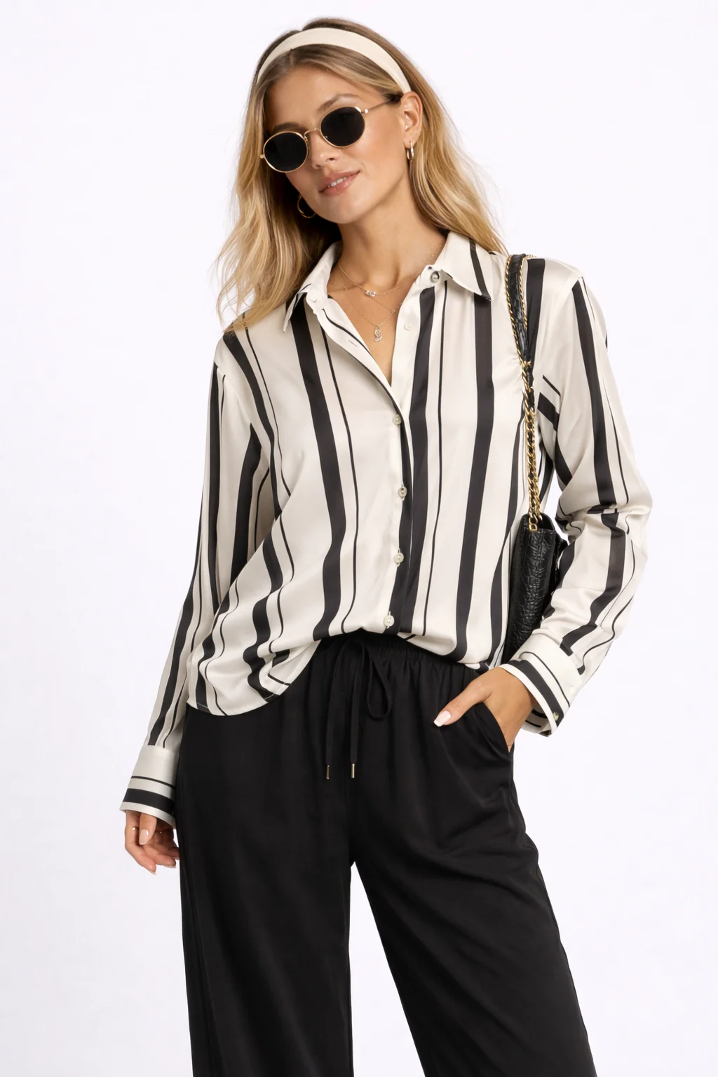 Satin Striped Shirt