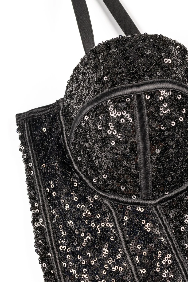 Sequin Bustier Sleeveless Top - Image 3