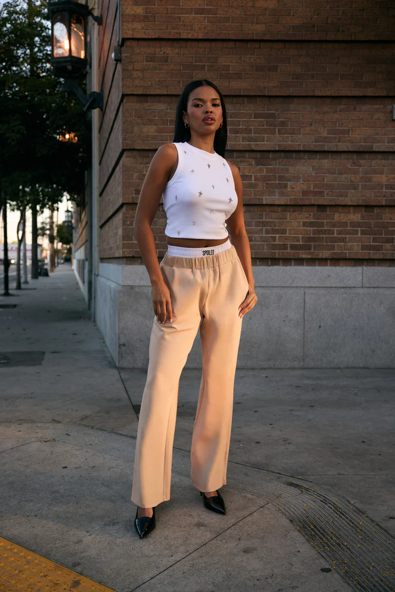 Ponte-Knit Straight-Leg Pants