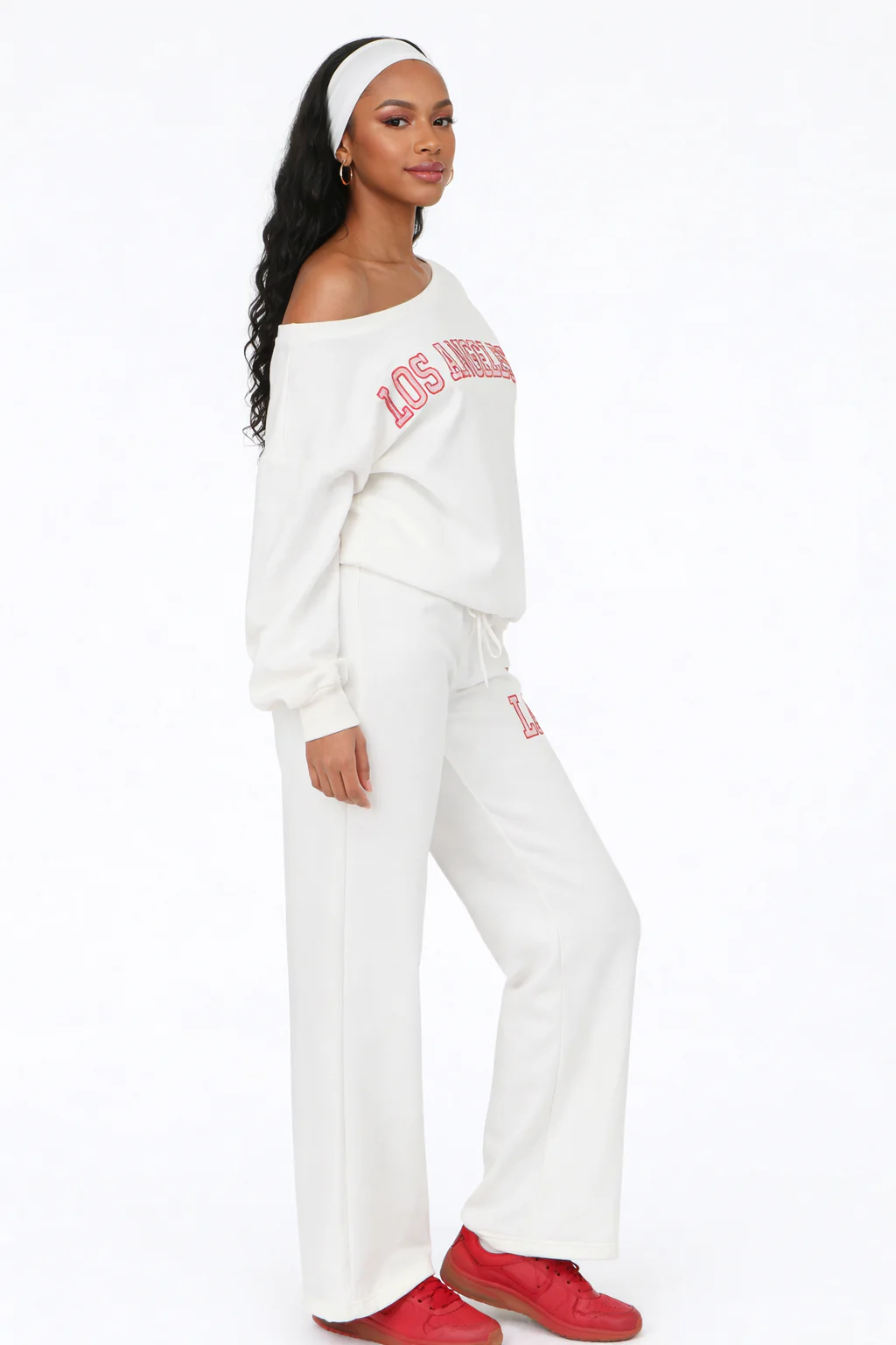 Fleece Wide Leg Los Angeles Sweatpants