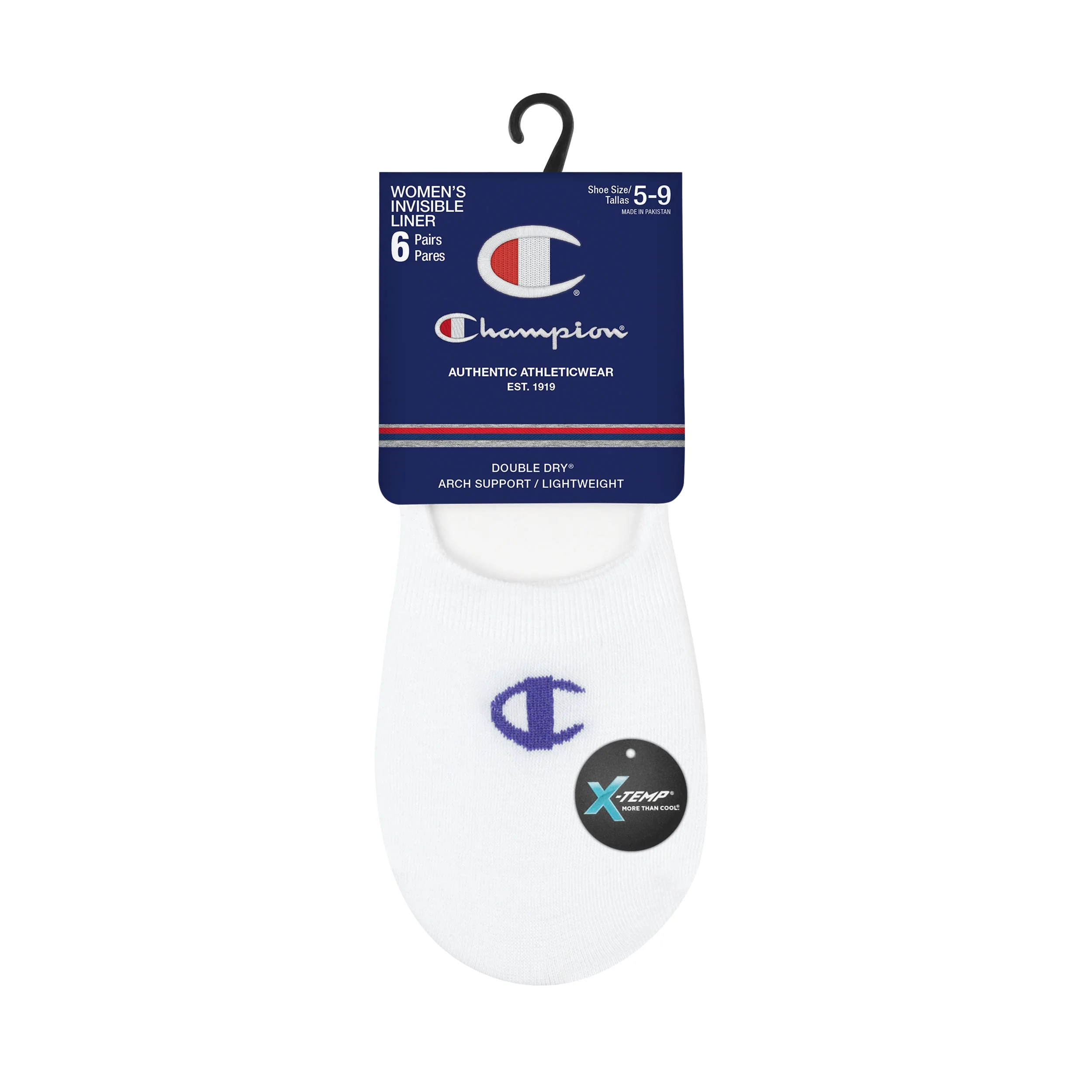 Champion Women's 6 Pack Invisible Liner Socks - Image 5