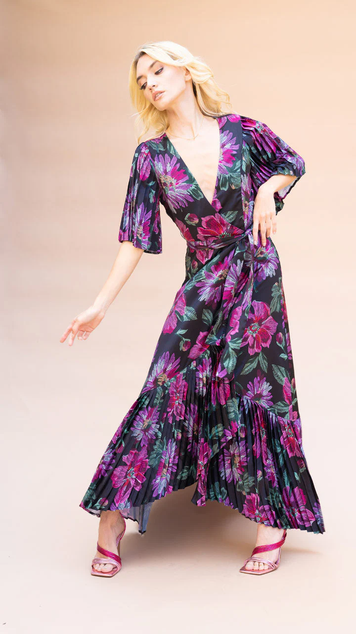 Clara Pleated Maxi Dress - Image 4