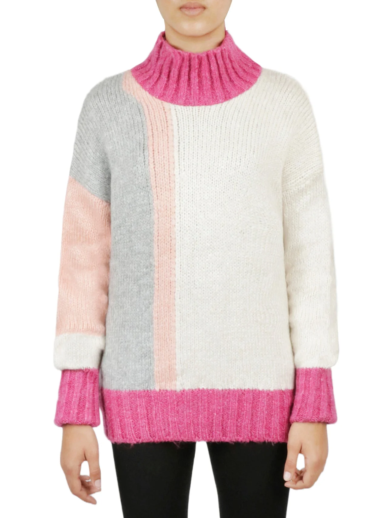 Color Block Tunic Sweater - Image 6