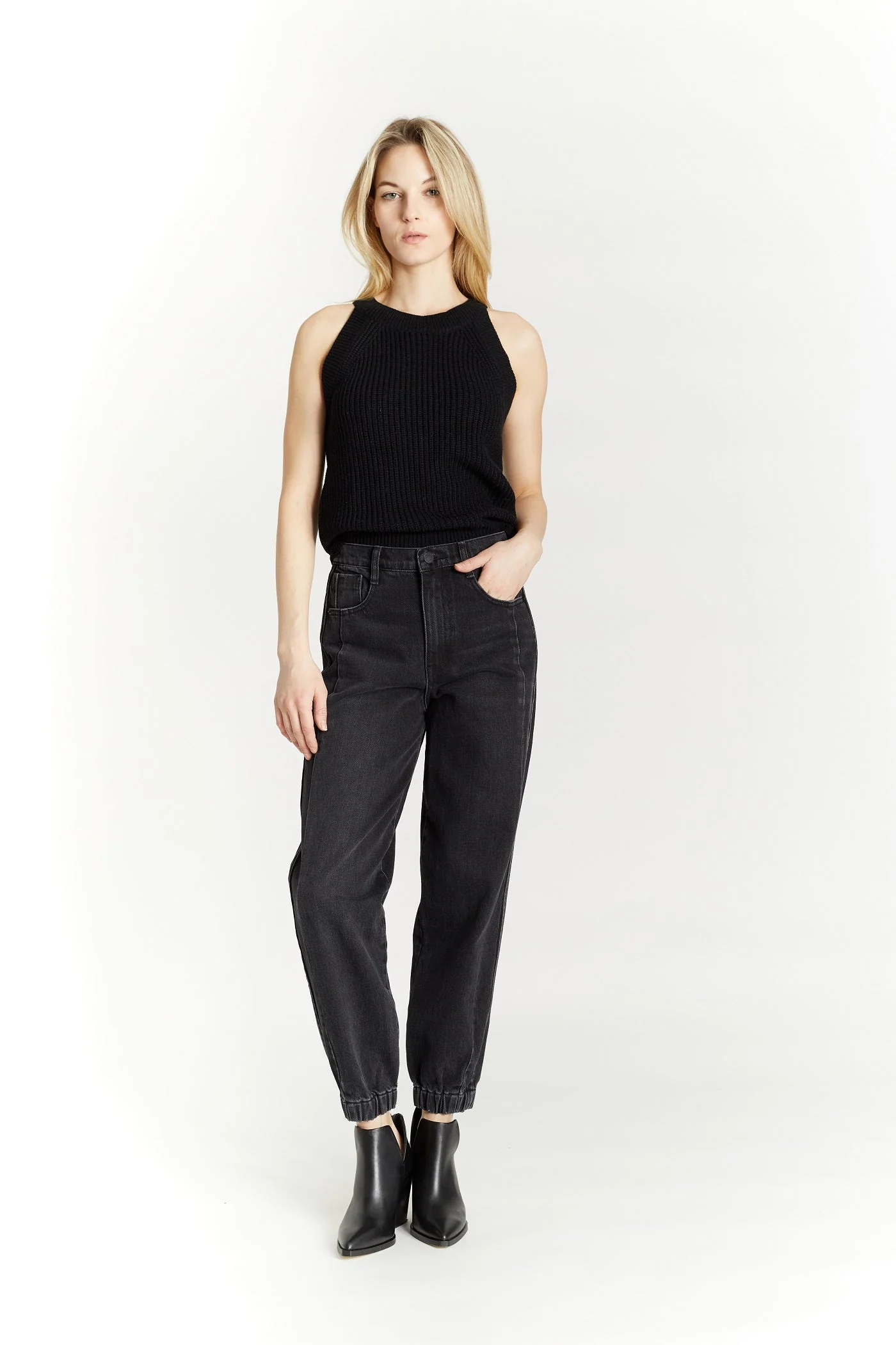 Knit Halter with Crew Neck - Image 3