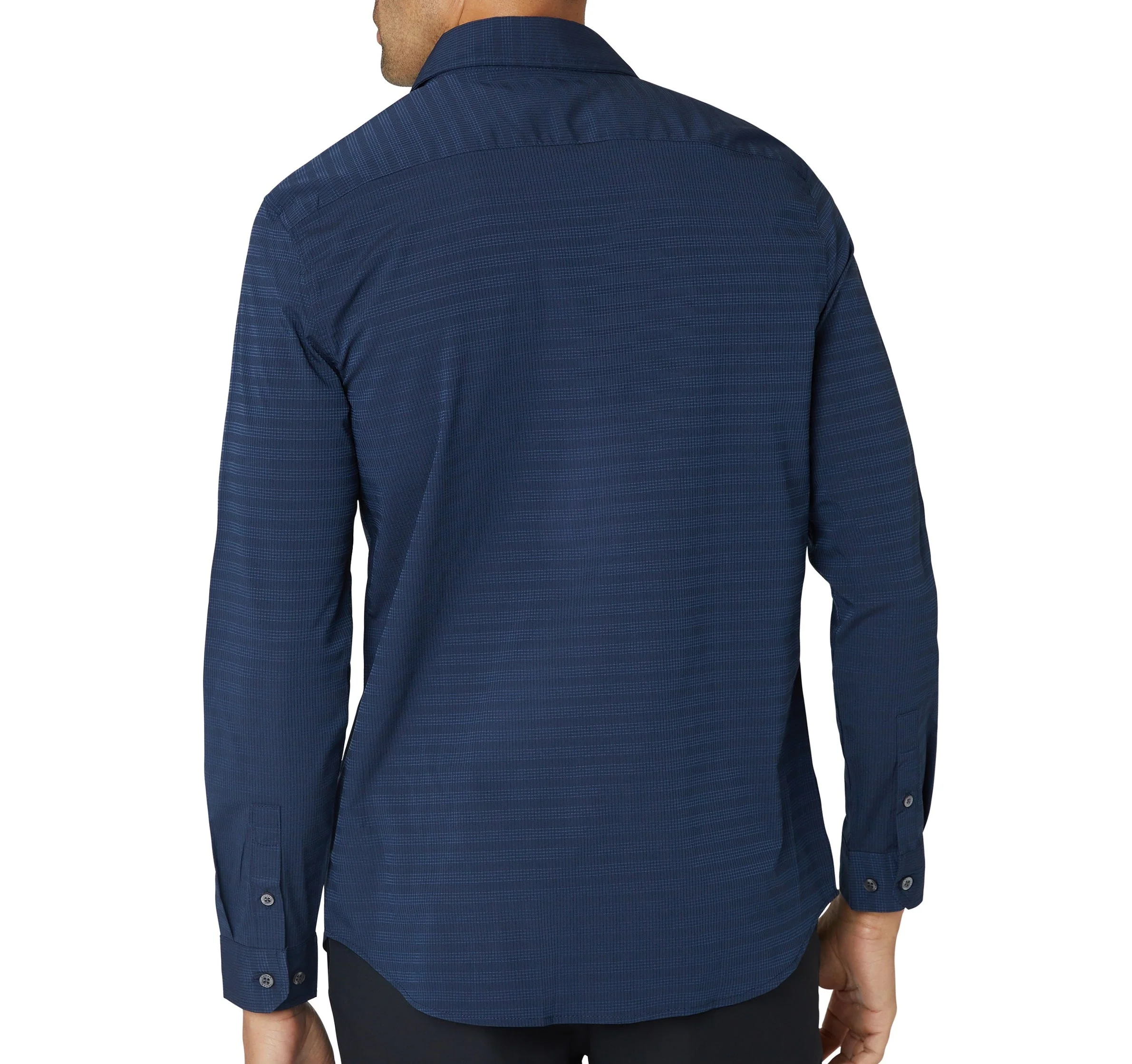 Long Sleeve Stripe Text Performance Woven - Image 4