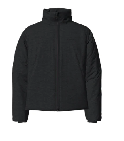 Long Sleeves Front Zipper Mock Neck Puffer Coat