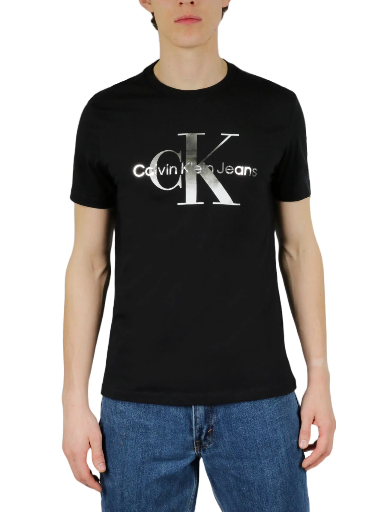 Short Sleeves Gold/Silver Metallic Monogram Tee - Image 3