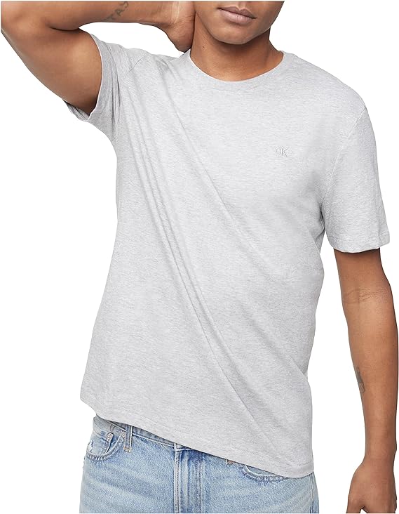 Short Sleeves Smooth Cotton Solid Crewneck Tee - Image 4