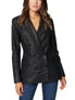Sleek Vegan Leather Blazer - Image 6