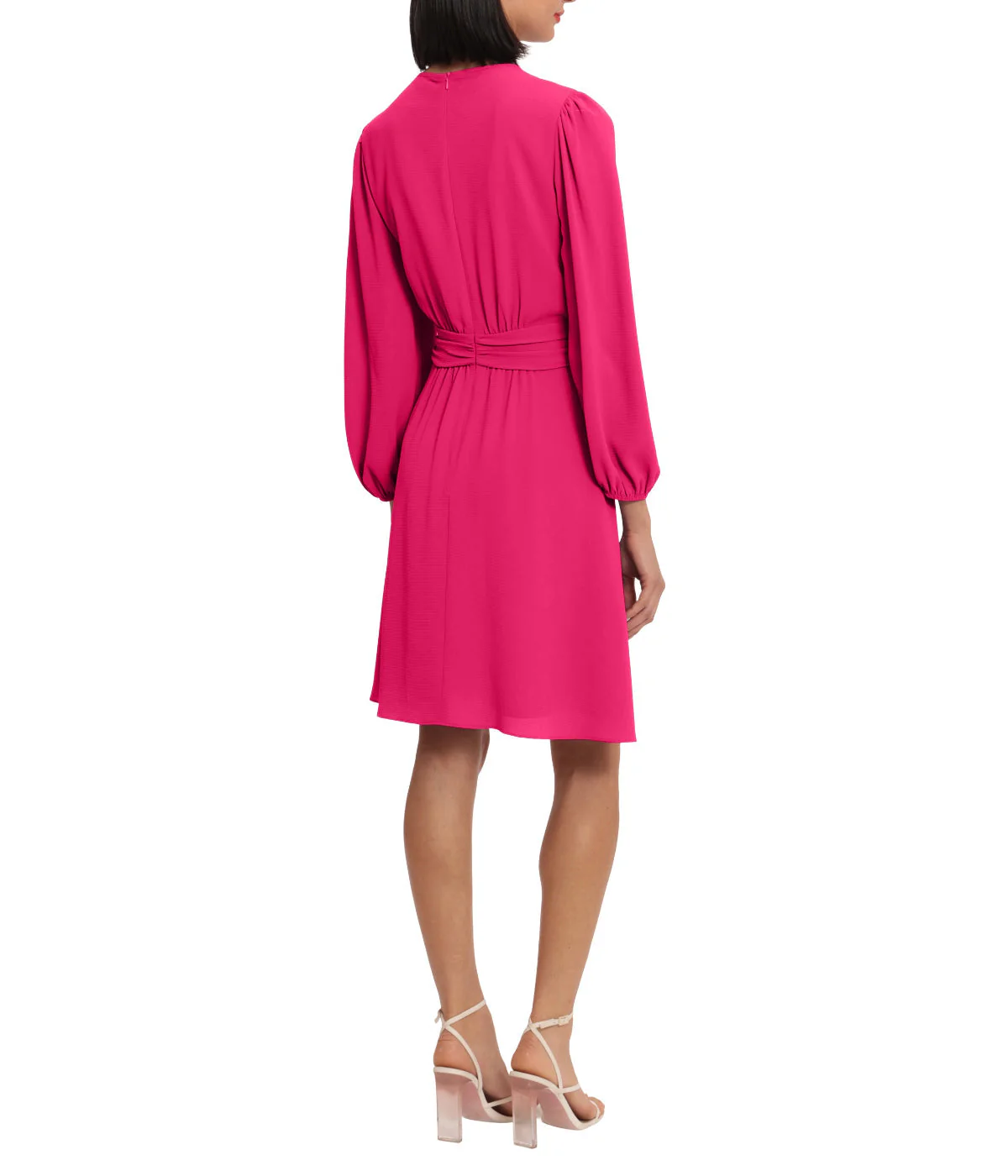 Smocked Collar Long Sleeve Mini Dress - Image 2